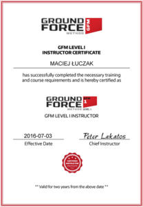 Certyfikat GFM Maciej Luczak
